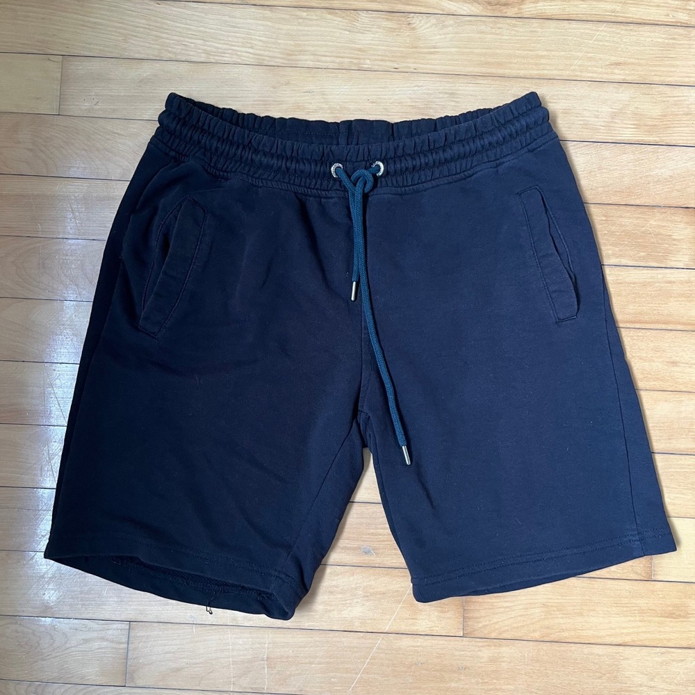 Dolce & Gabbana Mens Black Cotton Drawstring Sweat Shorts Made in Italy Size M